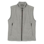 Uld Kashmir Vest Knaplukning Lommer