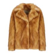 Brun Faux Fur Krave Jakke