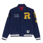 Polo Pels Fleece Letterman Jakke Cruise Navy-M