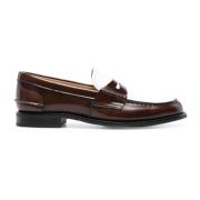 Brun Læder Loafers Elegant Stil