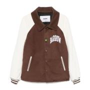 Brun Twill Varsity Jakke med Logo