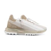 Beige Sneakers med Toggle Lukning