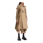 Dobbeltbrystet trenchcoat i gabardine