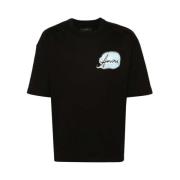 Grafisk Print T-shirt med Crew Neck