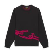 Sort Bomuld Chain Jumper Sweater