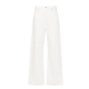 Baggy Wide-Leg Jeans med Logo Patch