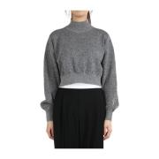 Grå Turtle Neck Pullover Sweater