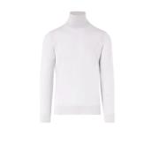 Hvid Merinould Turtleneck Sweater