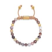 Women's Beaded Bracelet with Botswana Agate