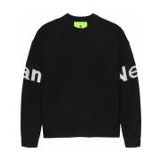 Sort Bomuld Crew Knit Sweater