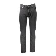 Sort Slim Fit Jeans Autentisk Dad Stil