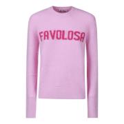 Uld Crewneck Pullover med Frontbogstaver