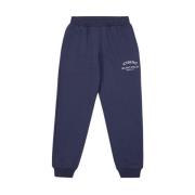 Jogger sweatpants i blå med institutionelt logo