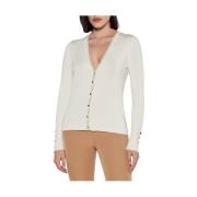 Hvid Elegant Cardigan Sweaters