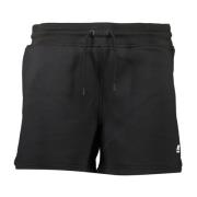 Sporty Sorte Dame Shorts med Elastisk Talje