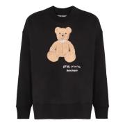 Ribbet Bomuld Crew-Neck Sweatshirt