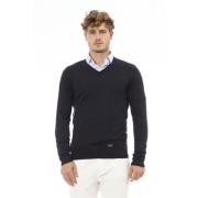 V-hals langærmet sweater