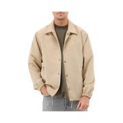 Beige Coach Jakke Stilfuld Overshirt