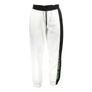 Hvid Herre Sporty Sweatpants med Elastisk Talje