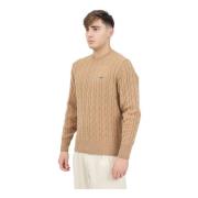 Beige Crewneck Sweater Vinter Essential