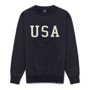 Broderet Bomulds Sweatshirt med Bue