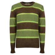 Stribet Mohair Sweater Brun