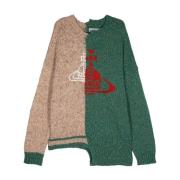 Rød Intarsia Strik Sweater