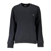 Sort Sweatshirt med Broderet Logo