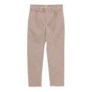 Brun Bomuld Twill Bukser Slim Fit