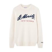 Beige Sweater med Front Logo