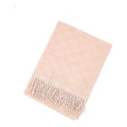 Pink Logo Jacquard Frynset Stola