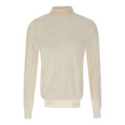 Beige Uld Turtleneck Sweater