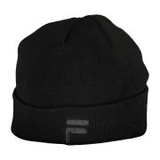 Sort Herre Broderet Logo Beanie