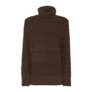 Højhalset uldblandings sweater