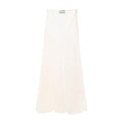 Nude Sheer Bias Cut Skirt