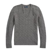 Uld og cashmere flettet sweater