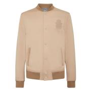 Beige Uld Bomberjakke