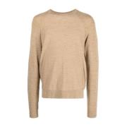 Beige Wool Mouline Sweater