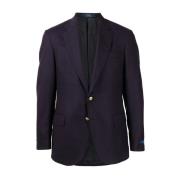 Blå Uld Blazer Casual Stil