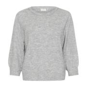 Grå Melange Pullover Sweater