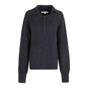 Strikket Polo Sweater