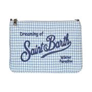 Houndstooth Clutch med Broderet Logo