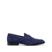 Blå Ruskind Casual Loafers