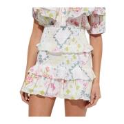 Blomstret Mini Nederdel Sicily Stil