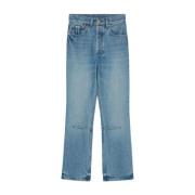 Blå Flare Ben Dame Jeans