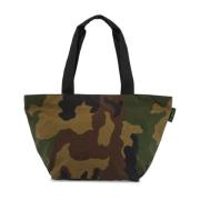 Camouflage Print Tote Bag med Dobbelt Lynlås