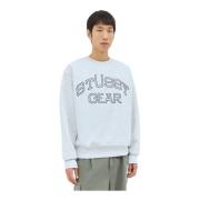 Bomuld Fleece Crewneck Sweatshirt med Logo