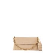 Nappa Longuette Crossbody Taske i Elfenben