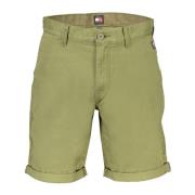 Grønne Herre Shorts Slim Fit Broderet