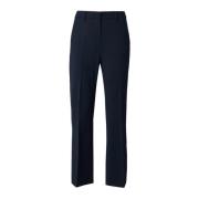 Straight Leg Wool Blend Trousers